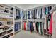 Bright closet with extensive shelving and hanging space for shoes, clothes, and accessories at 362 Port Reggio St, Las Vegas, NV 89138