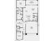 Layout of the home with primary suite, gathering room, kitchen, two bedrooms, and two-bay garage at 4160 E Brusca Way, Pahrump, NV 89061