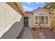 Close up of the front entrance with decorative desert landscaping at 433 Old Palms Dr, Las Vegas, NV 89123