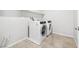 Modern laundry room equipped with a washer and dryer hookups, offering convenience and efficiency at 4519 Stardusk Falls Ave, North Las Vegas, NV 89084