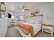 Charming bedroom with white furniture, a ceiling fan, and plenty of natural light at 5725 N Durango Dr, Las Vegas, NV 89149