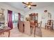This dining room features a large table with seating for six and tile flooring at 5725 N Durango Dr, Las Vegas, NV 89149