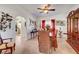 This dining room features a large window and lots of natural light at 5725 N Durango Dr, Las Vegas, NV 89149