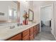 Spacious bathroom featuring a double sink vanity with modern fixtures at 60 N Fogg St, Las Vegas, NV 89110