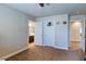 Bedroom with a bathroom and closet entrances, offering convenience and privacy at 6403 Brandon Hills Ct, Las Vegas, NV 89139