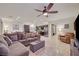 Open-concept living room flows into the kitchen, perfect for entertaining and Gathering time at 7235 Summer Air Ave, Las Vegas, NV 89179