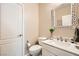 Stylish powder room with modern fixtures and elegant decor at 7424 Rainford St, Las Vegas, NV 89148