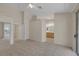 Open main bedroom layout leads to ensuite bathroom, with neutral tones, closet and bright, natural light at 7544 Coral River Dr, Las Vegas, NV 89131