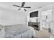 Bright bedroom with ensuite bathroom featuring neutral decor and modern amenities at 823 Spikenard Dr, Henderson, NV 89002
