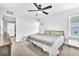 Bright main bedroom features a ceiling fan and natural light coming through the window at 823 Spikenard Dr, Henderson, NV 89002