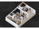 Aerial floor plan showing layout of rooms at 924 S First St # 306C, Las Vegas, NV 89101