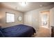 Bedroom with carpet, a window, and a closet for extra storage space at 9807 Panther Hollow St, Las Vegas, NV 89141