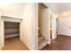 Hallway with closet and carpeted stairs leading to the upper level at 2152 Jasper Bluff St # 103, Las Vegas, NV 89117