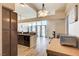 Beautiful open floor plan featuring kitchen, dining room and living room area at 2496 Golfers St, Las Vegas, NV 89142