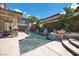 Inviting pool area with built-in spa and meticulously maintained landscaping at 2577 Luberon Dr, Henderson, NV 89044