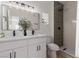 Elegant bathroom with dual vanity, modern fixtures, and walk-in shower at 3318 N Decatur Blvd # 1020, Las Vegas, NV 89130