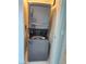 A laundry closet featuring a stacked washer and dryer unit at 4525 Dean Martin Dr # 1507, Las Vegas, NV 89103