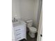 Updated bathroom with new vanity, marble countertop, and modern fixtures at 4525 Fulton Pl, Las Vegas, NV 89107
