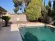 Beautiful pool with patio offers the perfect setting for relaxation and entertaining at 5821 Santa Catalina Ave, Las Vegas, NV 89108