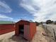Outdoor shed with solar panels provides power to the property at 70 Camp Bonanza Rd, Las Vegas, NV 89124
