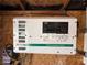 On-grid battery power box shows power conservation center in the utility shed at 70 Camp Bonanza Rd, Las Vegas, NV 89124