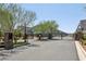 Gated entrance to Skyview Terrace with brick pillars providing security and exclusivity for residents at 8042 Misty Canyon Ave, Las Vegas, NV 89113