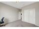Empty bedroom featuring double door closet and neutral paint at , Las Vegas, NV 89139