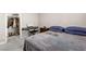 Bedroom with bed, closet, carpet, and small keyboard at 10101 Heron Lake Ave, Las Vegas, NV 89178