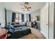Bedroom with a ceiling fan, bright lighting, and plenty of space at 104 Glendive St, Henderson, NV 89012