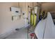 Garage featuring an electric car charging station and electric components at 1794 Morro Vista Dr, Las Vegas, NV 89135