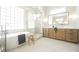 Bright bathroom with modern tub, spacious glass shower, and stylish vanity at 2177 Magnolia Pond Ct, Henderson, NV 89052