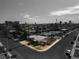 Monochrome aerial view of the home with lush landscaping in a quiet Las Vegas neighborhood at 2211 Frontier Ave, Las Vegas, NV 89106