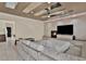 Cozy living room with fireplace and sleek entertainment center at 2382 Sunburst View St, Henderson, NV 89052