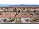 Scenic aerial view of the homes showcasing desert landscaping, tile roofs, and well-planned community layout at 240 Vineyard Ln, Mesquite, NV 89027