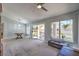 Living room with new carpet, sliding door to backyard, and lots of natural light at 2509 Banora Point Dr, Las Vegas, NV 89134