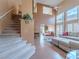 Spacious living room with soaring ceilings and large windows providing ample natural light at 2521 Seascape Dr, Las Vegas, NV 89128