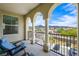 Relaxing covered balcony with stunning views and seating for lounging at 2555 Hampton Rd # 9307, Henderson, NV 89052
