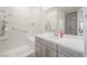 Accessible bathroom with a walk-in shower and grab bars for added safety and convenience at 2555 Hampton Rd # 9307, Henderson, NV 89052