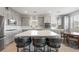 Modern kitchen with white countertops, gray cabinetry, and stainless steel appliances at 2555 Hampton Rd # 9307, Henderson, NV 89052