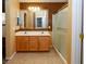 Bathroom with dual sink vanity and glass door shower at 2787 Sunken Ship St, Laughlin, NV 89029