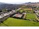 Overhead shot of a Tennis courts within a Southwestern community at 3084 Porte La Paz Ave, Henderson, NV 89044