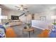 A cozy loft area with a ceiling fan, and tasteful decor creating a relaxing atmosphere at 7705 Serenity Bay Ln # Lot 57, North Las Vegas, NV 89084