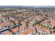 A panoramic shot exhibiting a meticulously planned community, adorned with a pool, trees, and organized housing structures at 7905 Idledale Ct # 102, Las Vegas, NV 89145