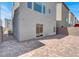 This private paved patio has a sliding glass door for easy indoor/outdoor living at 8060 Haywood Estate Ave, Las Vegas, NV 89113
