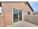 Private balcony with sliding glass door at 8745 Dodds Canyon St, Las Vegas, NV 89131