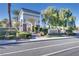 Stone entrance to community with mature landscaping at 10357 Bent Willow Ave, Las Vegas, NV 89129