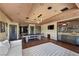 Game room featuring table tennis, wet bar, built-in display, and modern lighting at 11 Golden Sunray Ln, Las Vegas, NV 89135
