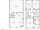 Two-story floor plan featuring a garage, kitchen, living room, bedrooms, and bathrooms at 11402 Newton Commons Dr # 102, Las Vegas, NV 89135