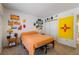 Cozy bedroom featuring carpet, a bed, and wall decorations at 1575 W Warm Springs Rd # 2822, Henderson, NV 89014