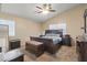 Spacious main bedroom with carpet and a ceiling fan at 1906 Desert Sage Ave, North Las Vegas, NV 89031